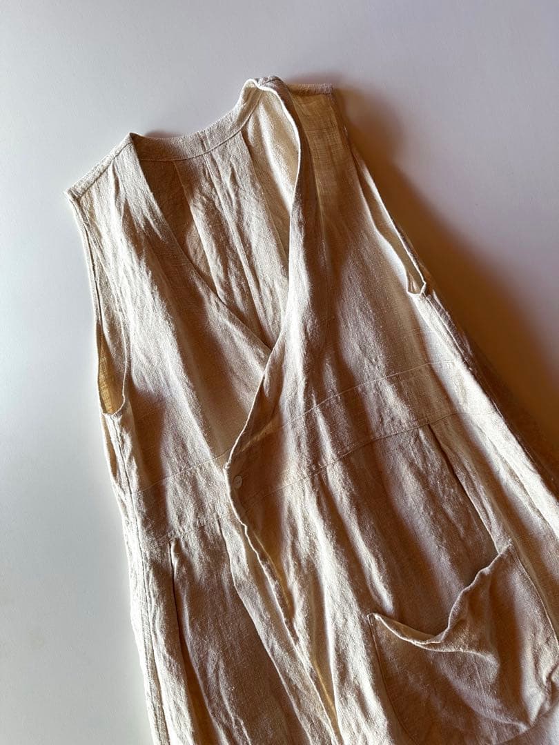 未使用　Doi エプロン/ フランスアンティーク生地モデル　交渉可