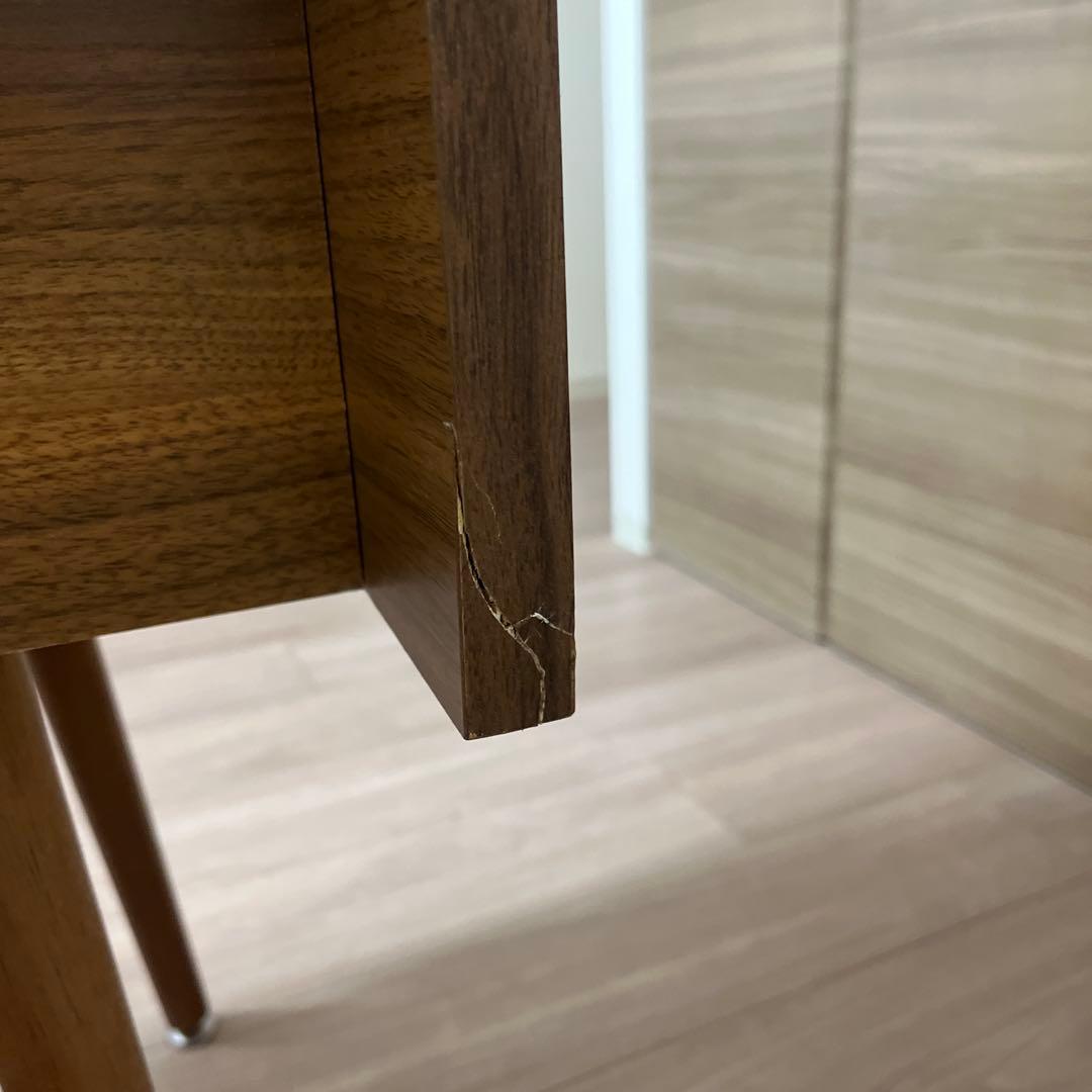 LOWYA [幅110] 日本製 デスク 単品 ドレッサー 収納 真鍮 木目