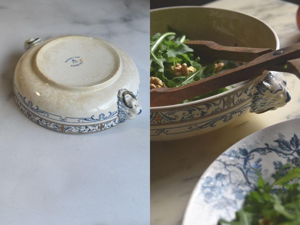 クレイユモントロー コルベール　サラディエ/レギュミエール　アンティーク皿