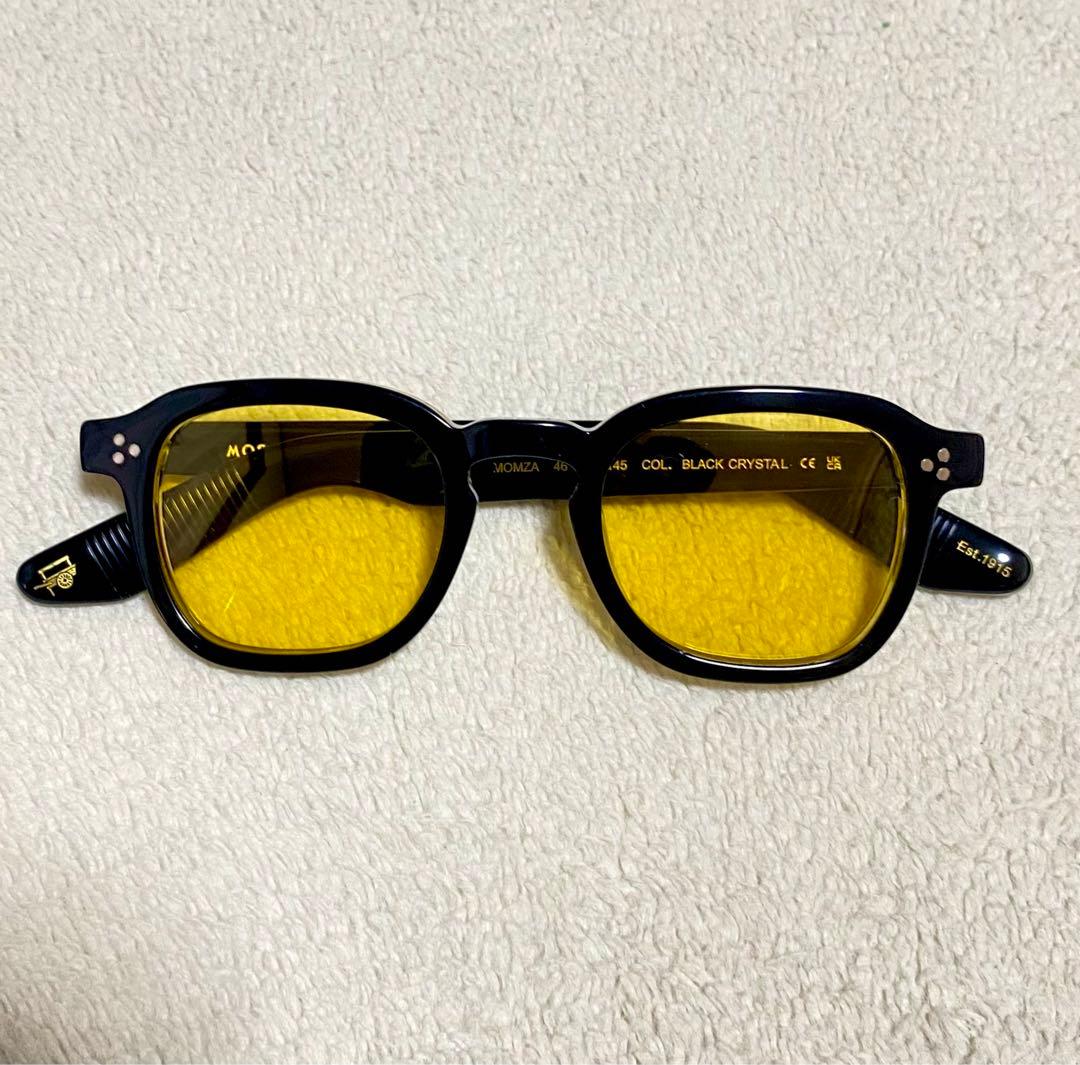 新品　MOSCOT モスコット MOMZA サングラス ブラッククリスタル　黄色