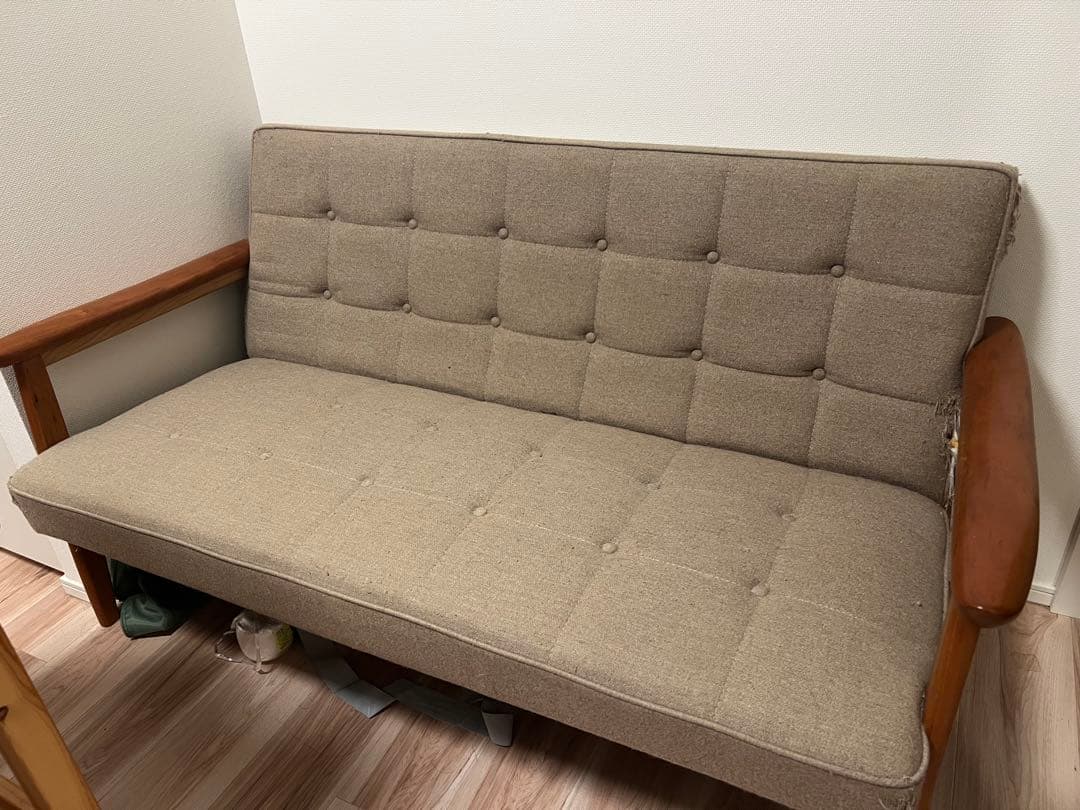 カリモク60 (カリモクロクマル) Kチェア 2シーター フラノベージュ