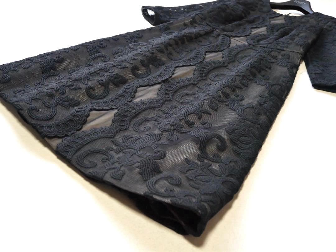 Leilian レリアン レースデザイン ミディ丈 ワンピース 9