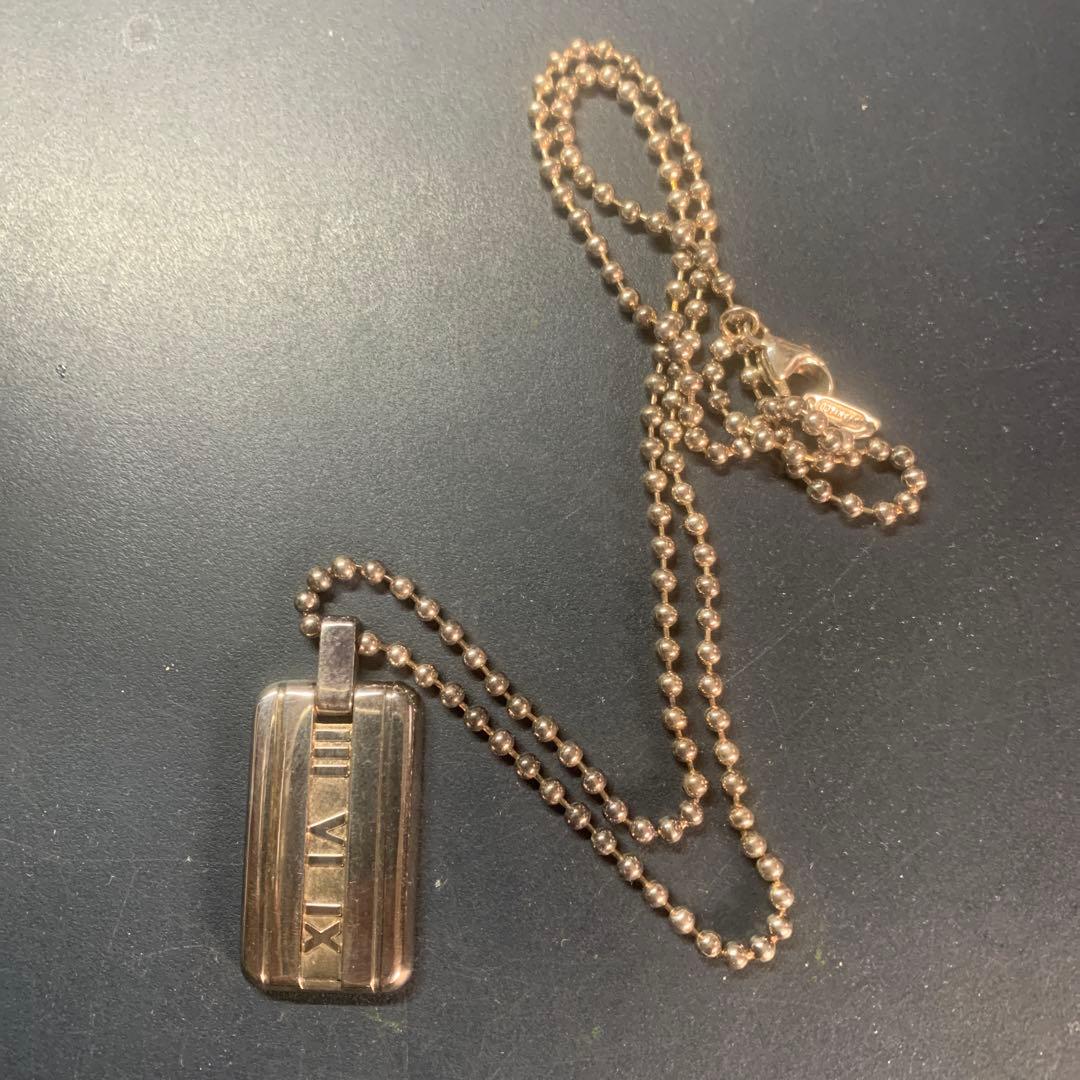 Tiffanyティファニー　プレート型ロゴペンダント　シルバー925