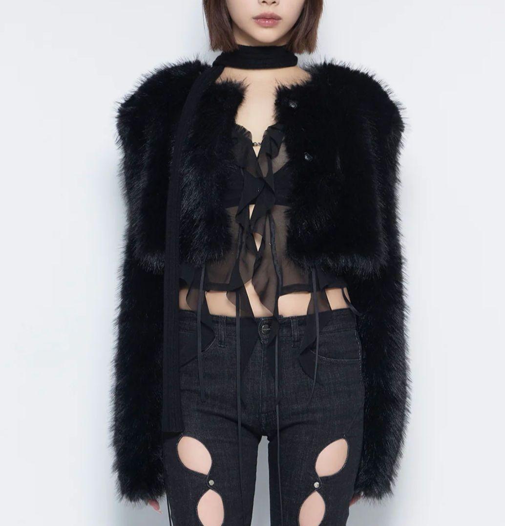 ジャケット・アウター THEREDTHREAD S fur jacket short