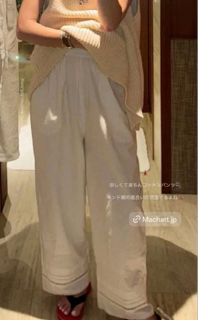 machatt コットンレースパンツ　ホワイト　正規