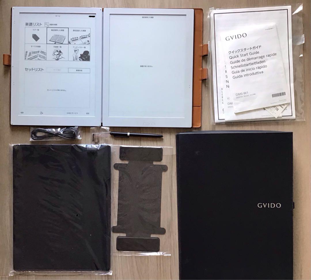 GVIDO（グイド）　牛革カバーブラウン　2画面電子ペーパー端末