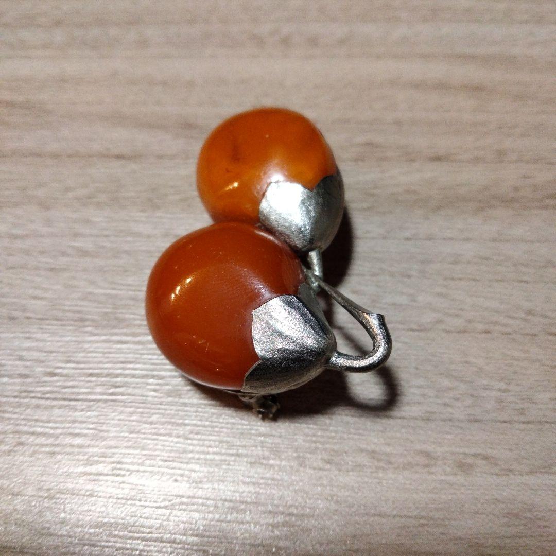 デザイン 琥珀 ブローチ アンティーク