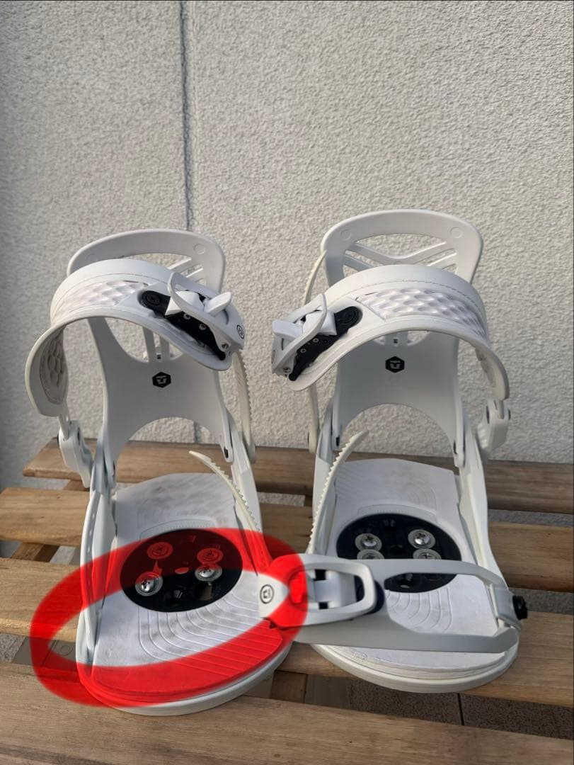 union ROSAスノーボードビンディング ホワイトS