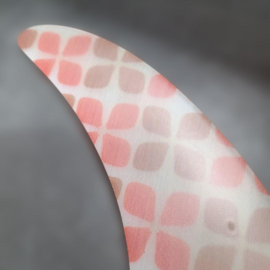 １０インチ　アートグラス仕様　ロングボード　シングルフィン ファイバーグラス製