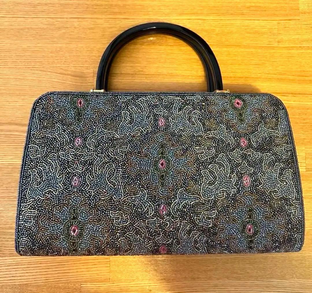 KUJAKUDO ビーズ刺繍　ハンドバッグ　和装バッグ