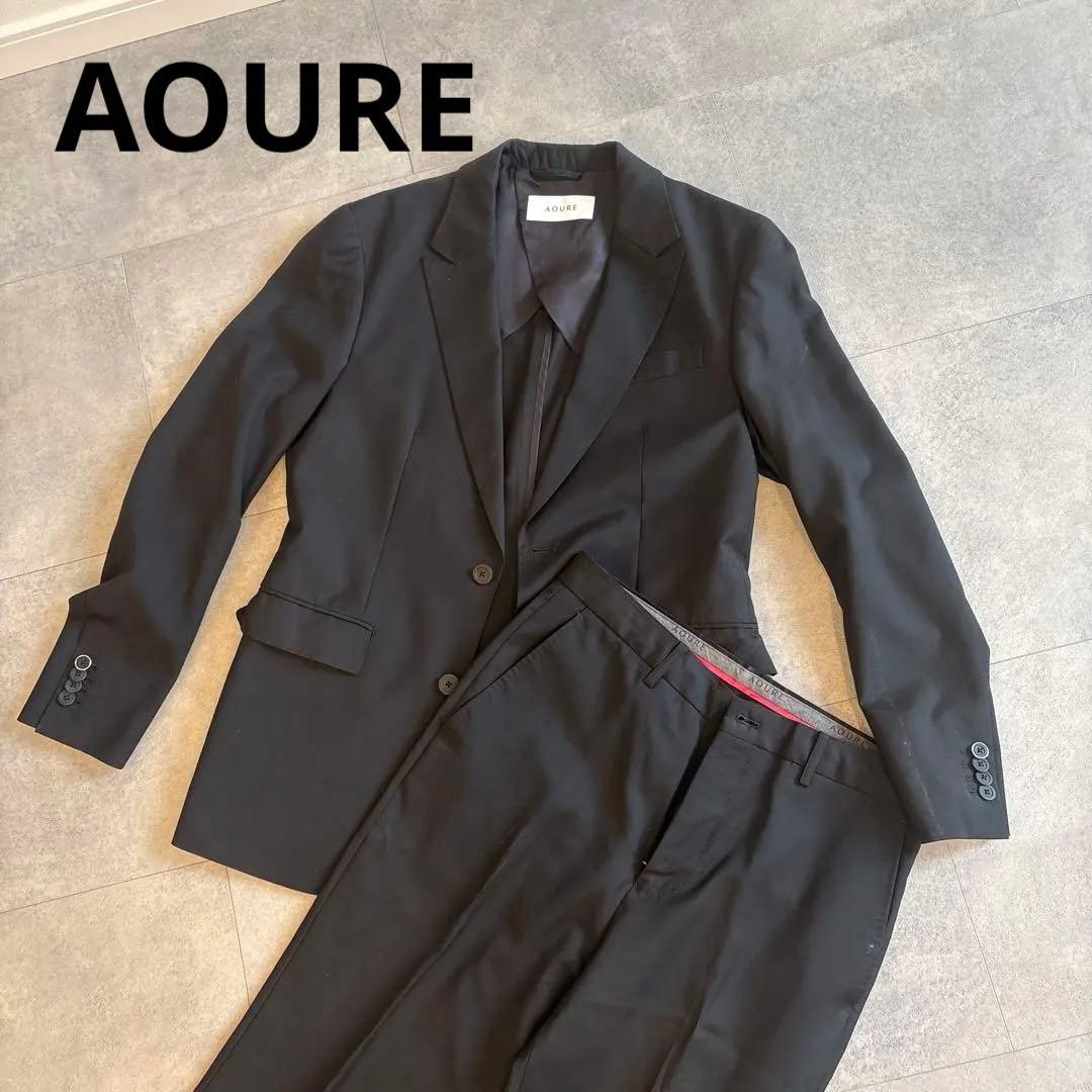 AOURE ブラック ビジネススーツ セット