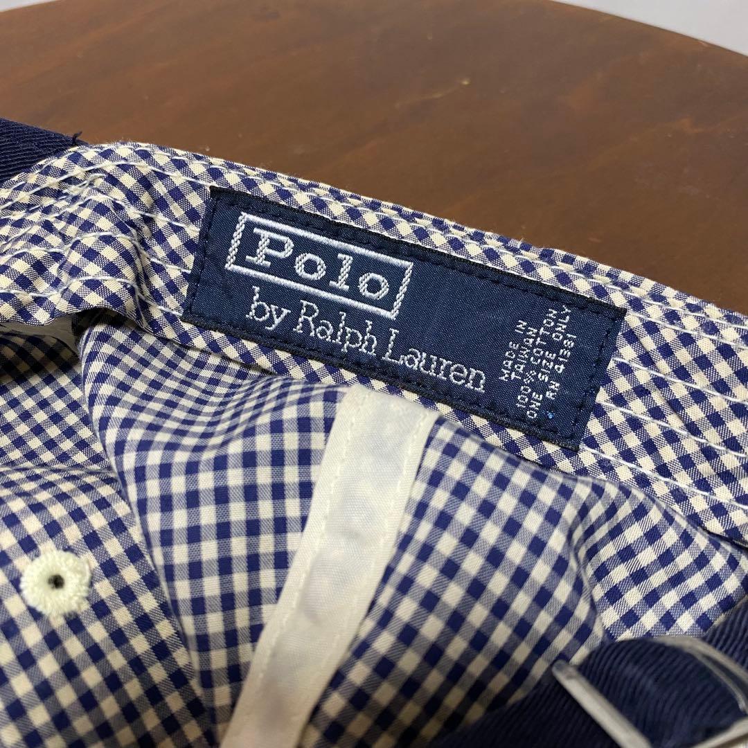 g*p様 90s ポロ ラルフローレン ギンガムチェック キャップ 刺繍ロゴ