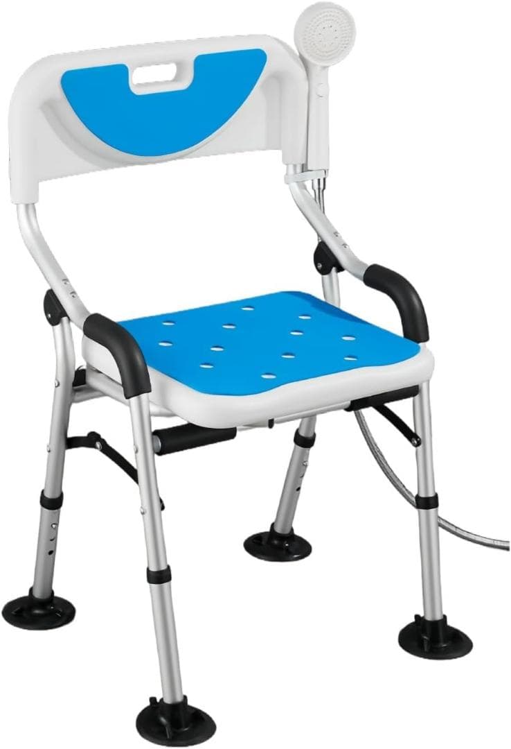 介護用 折りたたみシャワーチェア 軽量 耐荷重150kg 4段調節