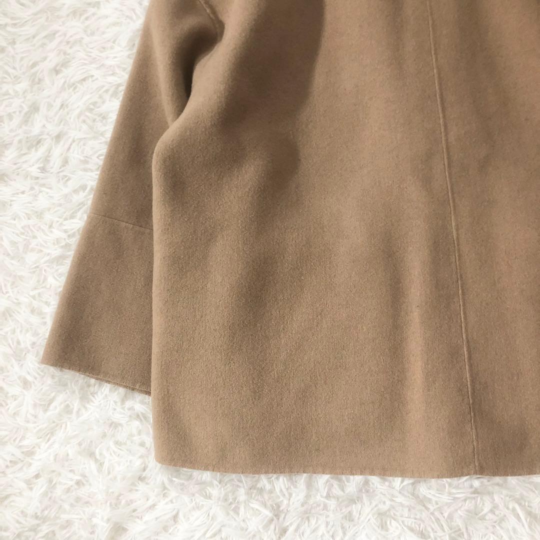 大人気 ミラオーウェン ファーポケット リバーコート 2way ノーカラー