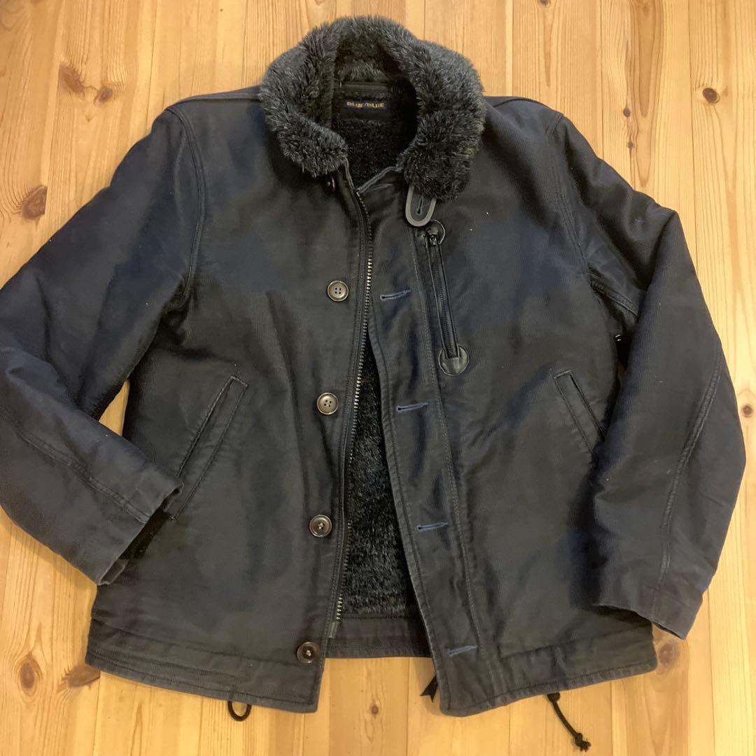 BLUE/BLUE ネイビー ミリタリージャケット