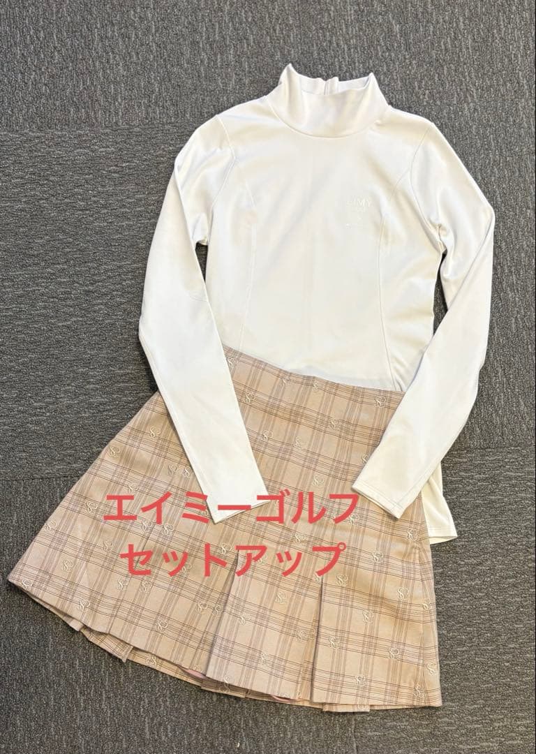 エイミーゴルフ　セットアップ　スカート　春ゴルフ