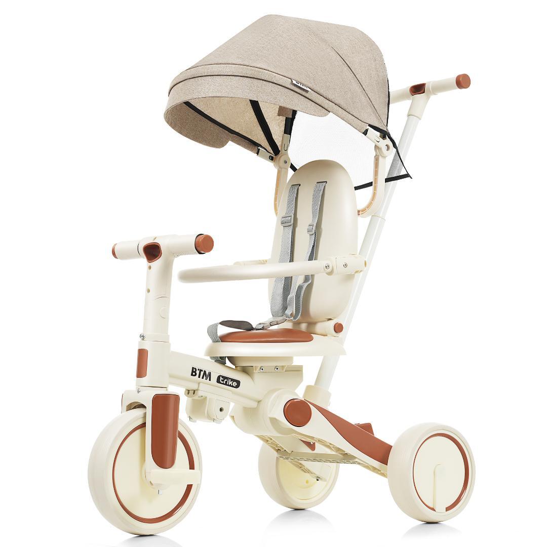 子供用三輪車 かじとり手押し棒 おしゃれ 5in1 ランニングバイク 座面回転