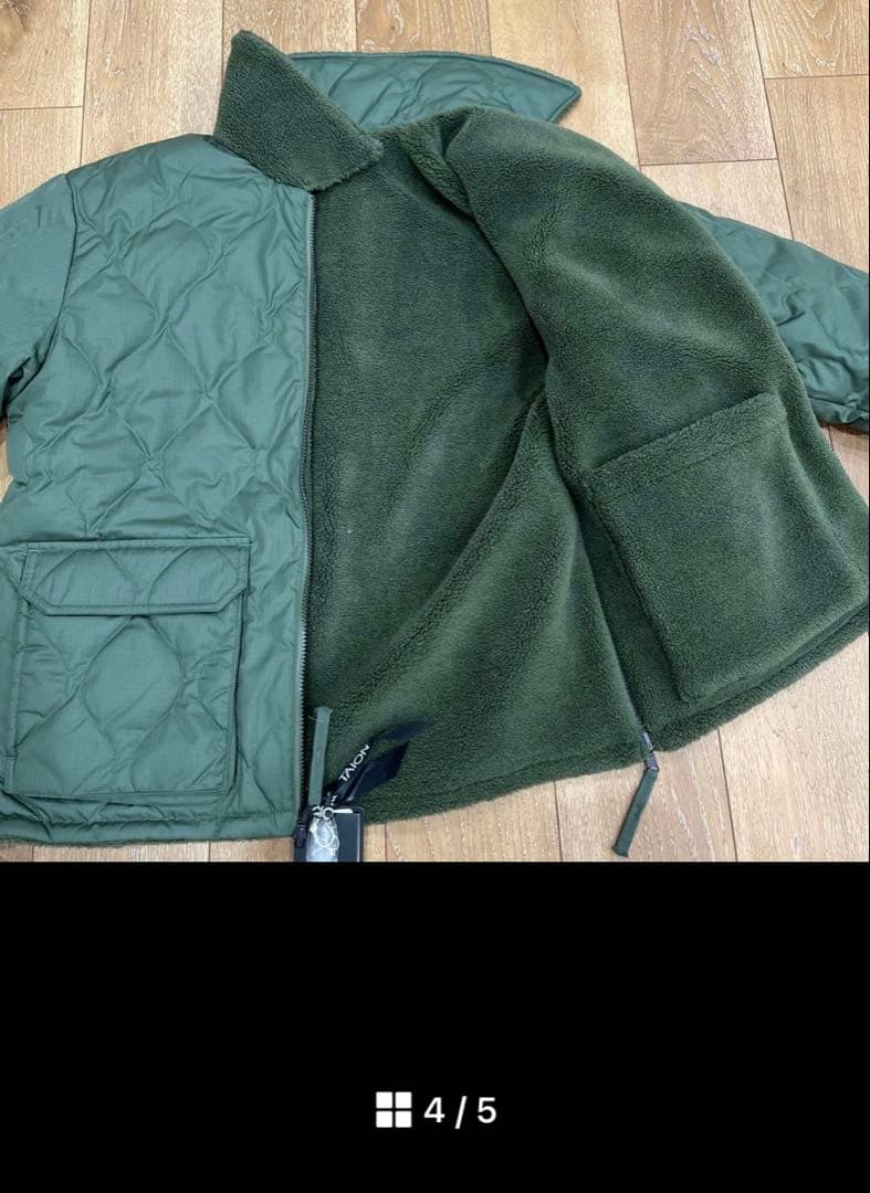 【新品・未使用】TAION オリーブグリーン リバーシブルダウンジャケット