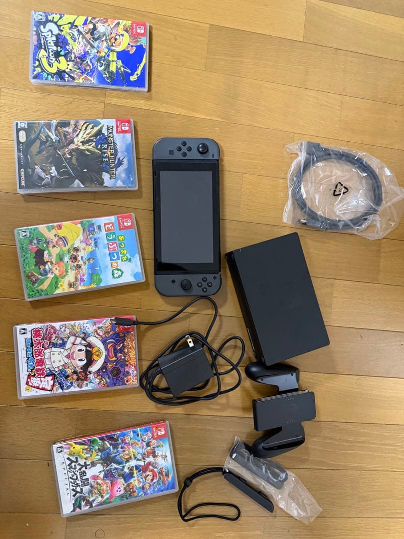 Nintendo Switch 本体 グレー ゲームソフト付き