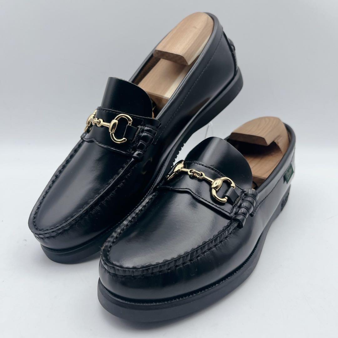 新品 箱 証明書✨アローズ別注 パラブーツ コロー ビットローファー 黒 3.5