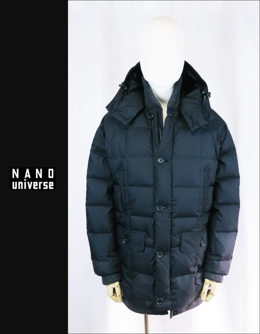 新品 Nano universe 西川 Real down hooded コート