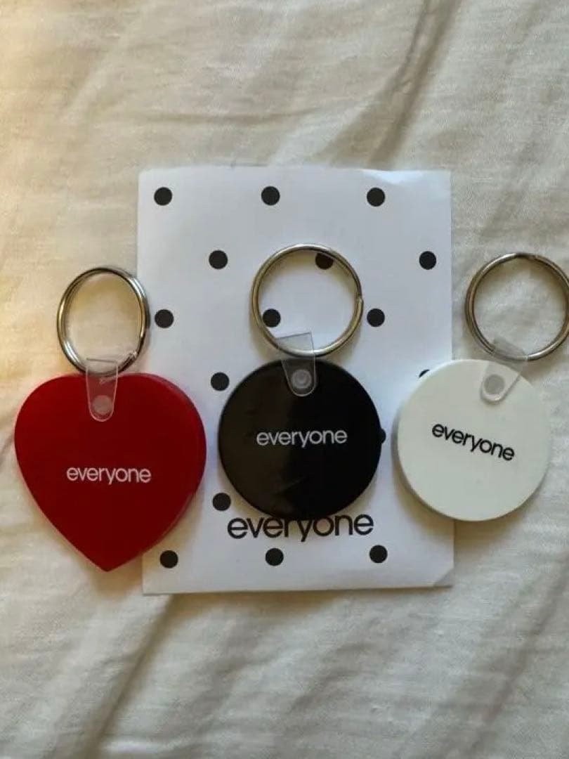 everyone rubber keychain キーリング　3色セット