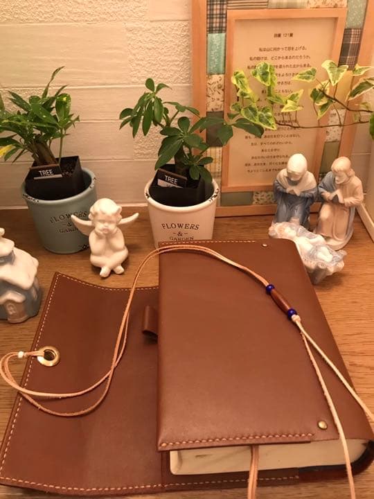 Napua受注専用　本革ハンドメイド新改訳2017年中型版聖書カバー