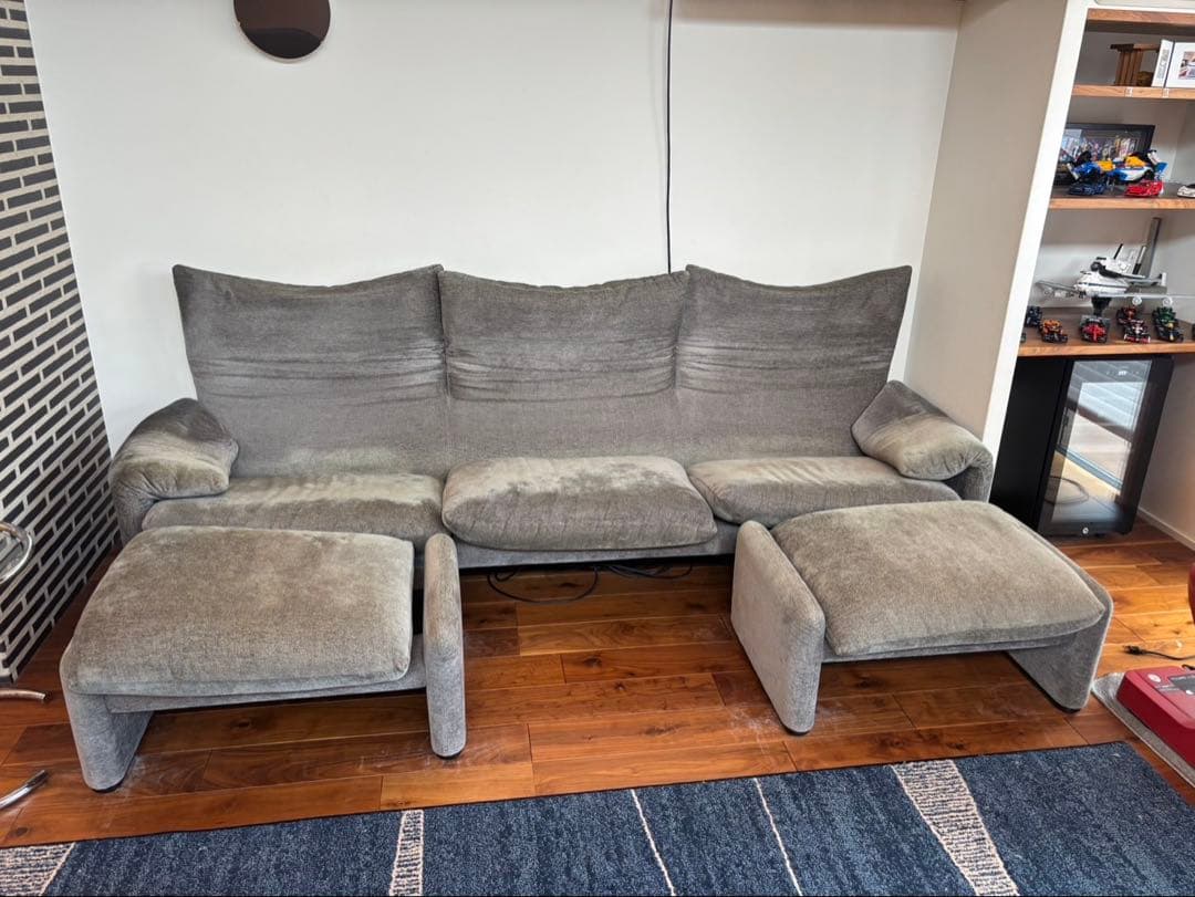 CCC1 Cassina カッシーナ 675 マラルンガ ファブリック 3人掛け