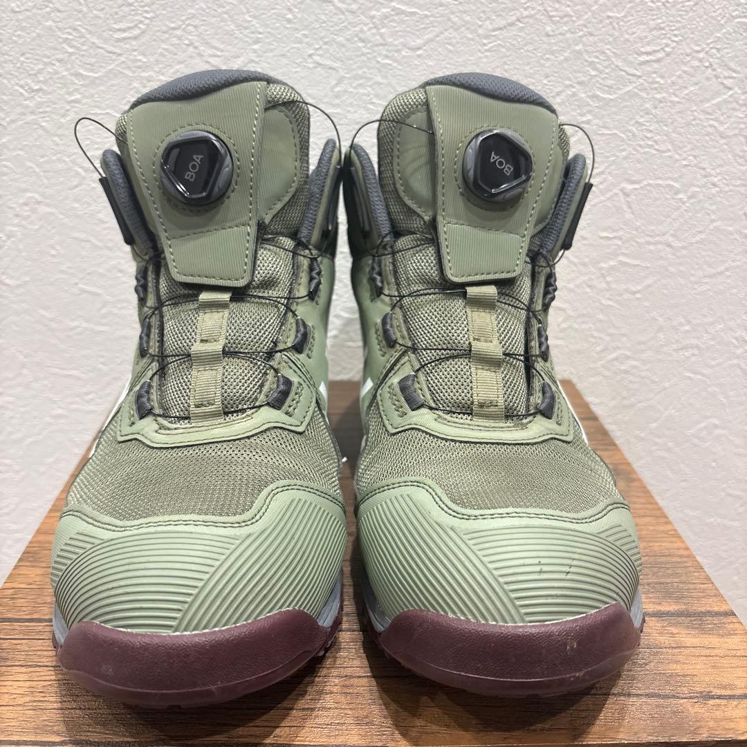 アシックス 安全靴 ウィンジョブ CP214 グリーン×ホワイト27.5cm美品