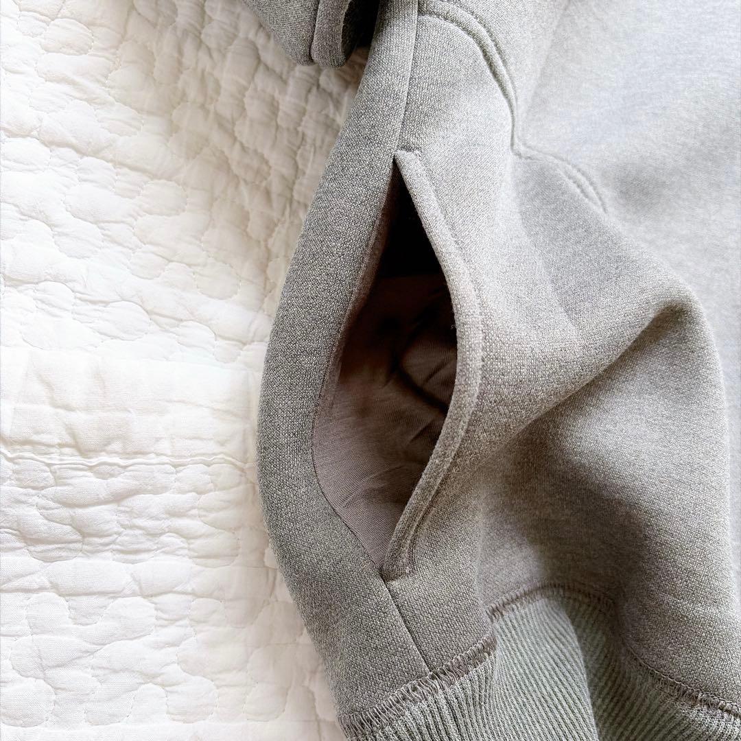 新品タグ付き⚑リブドロワ　スポンジダンボール ZIPパーカー　フリー　グレー