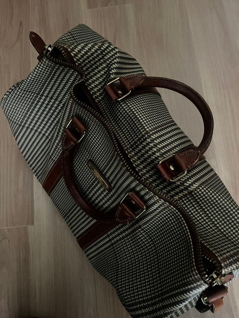 USA製 ポロラルフローレン ボストンバッグ 2way 千鳥格子柄 PVC