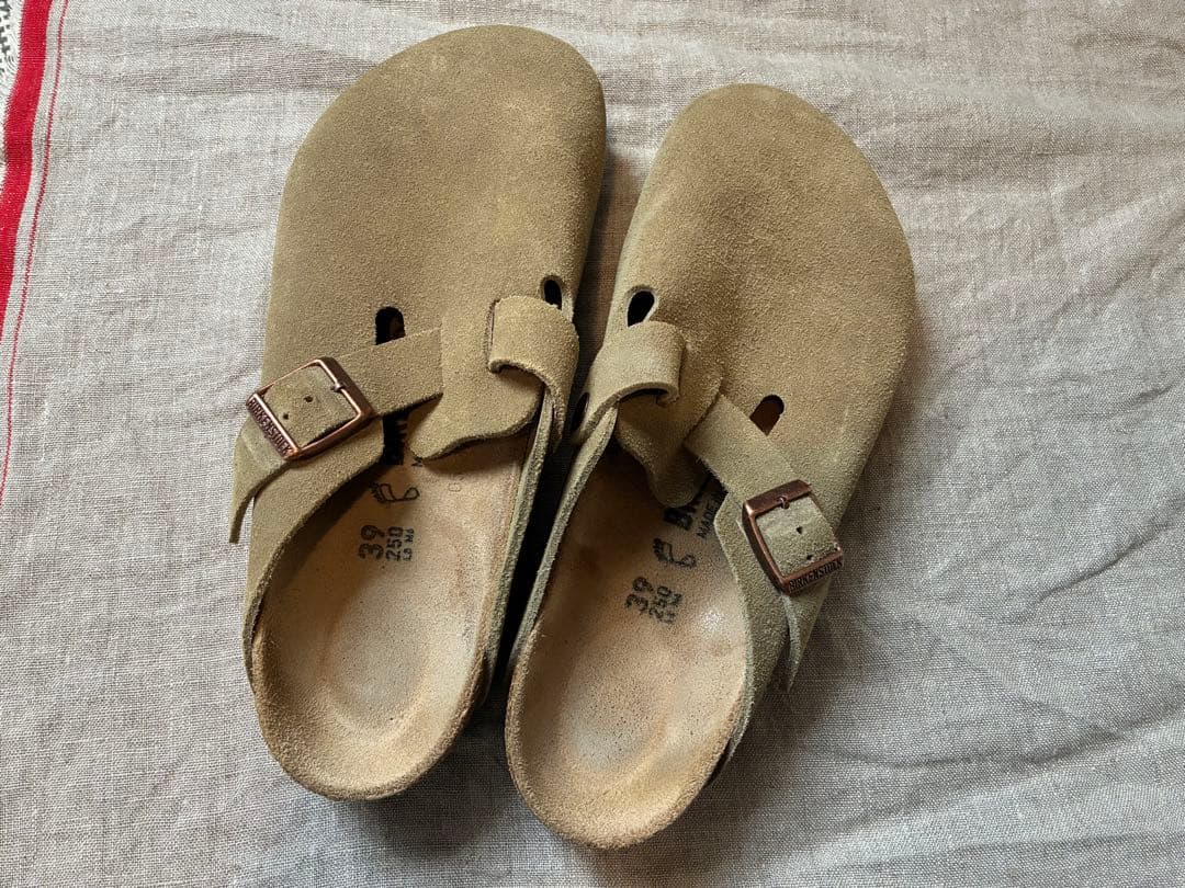 ビルケンシュトック、ボストン39レギュラー、トープ、正規品、美品。