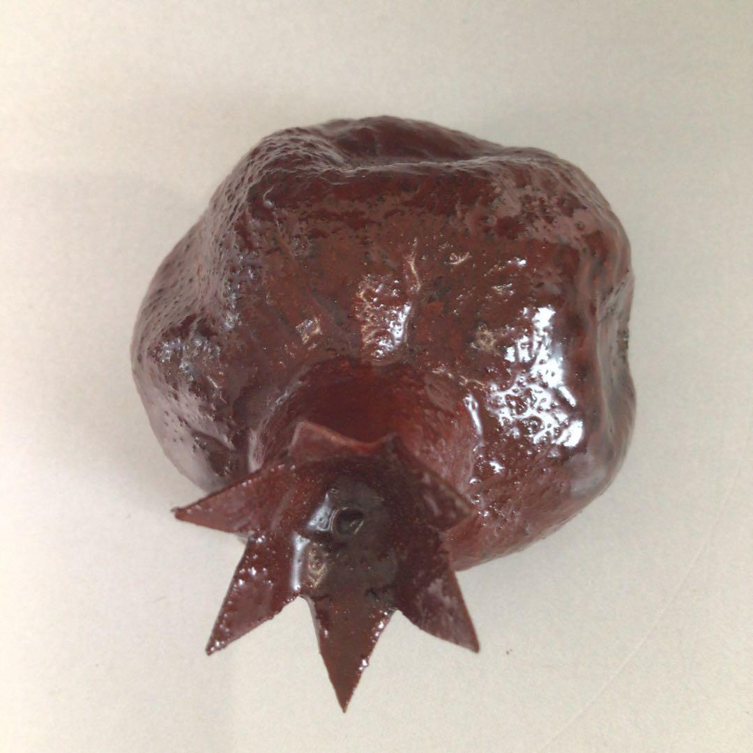 Ｒ８６２　香合　『輪島塗』『池上昭一作』『石榴(ザクロ)香合』　共箱　茶道具