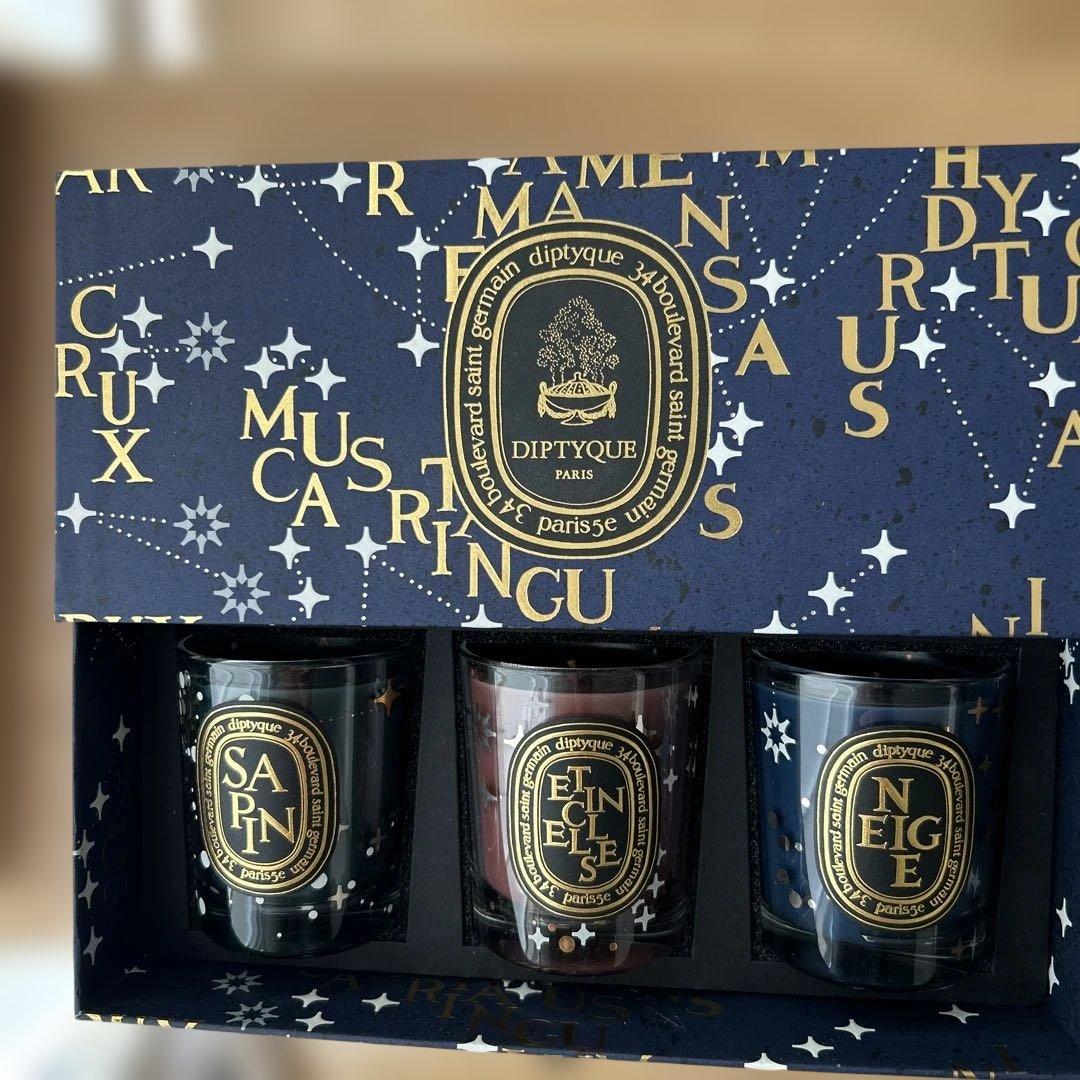 diptyque 限定フレグランスキャンドルセット　サパン　エタンセル　ネージュ