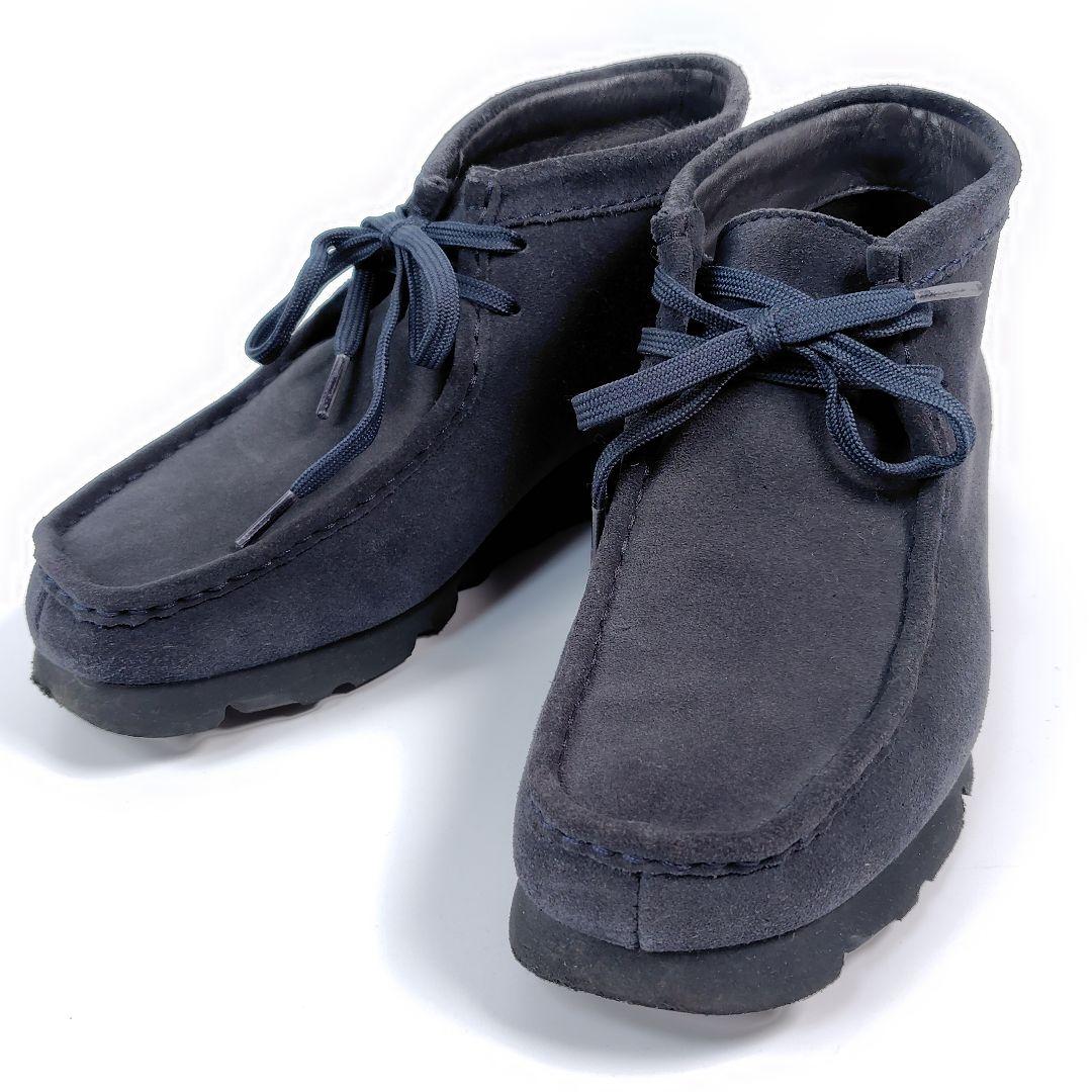 クラークス ワラビー BEAMSBOY別注 24.5 ゴアテックス ネイビー