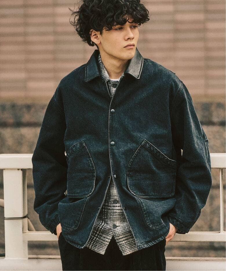 【極美品】417 EDIFICE ハンティング ジャケット L(デニム レザー