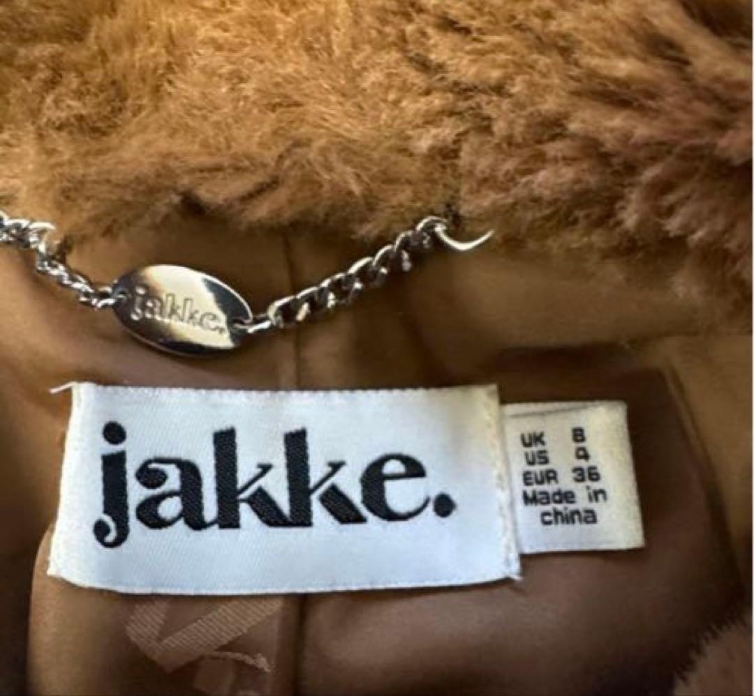 JAKKE ジャッキー フェイクファーコート ブラウン　36