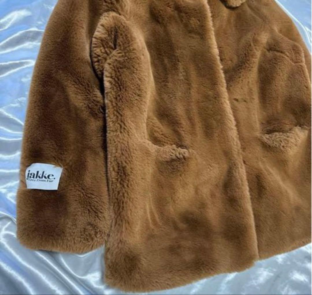 JAKKE ジャッキー フェイクファーコート ブラウン　36
