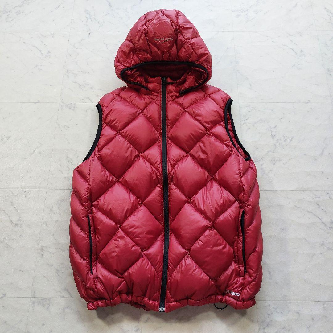 未使用級 高級グースダウン エディーバウアー ダウンベスト XL 赤