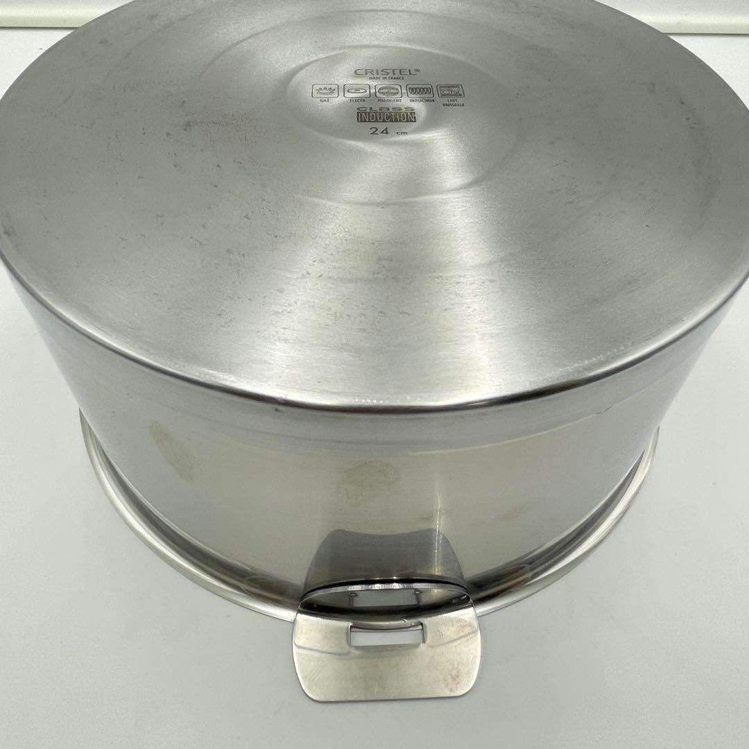 CRISTEL Lシリーズ 深鍋 24cm クッキングバスケット•プレート　蓋