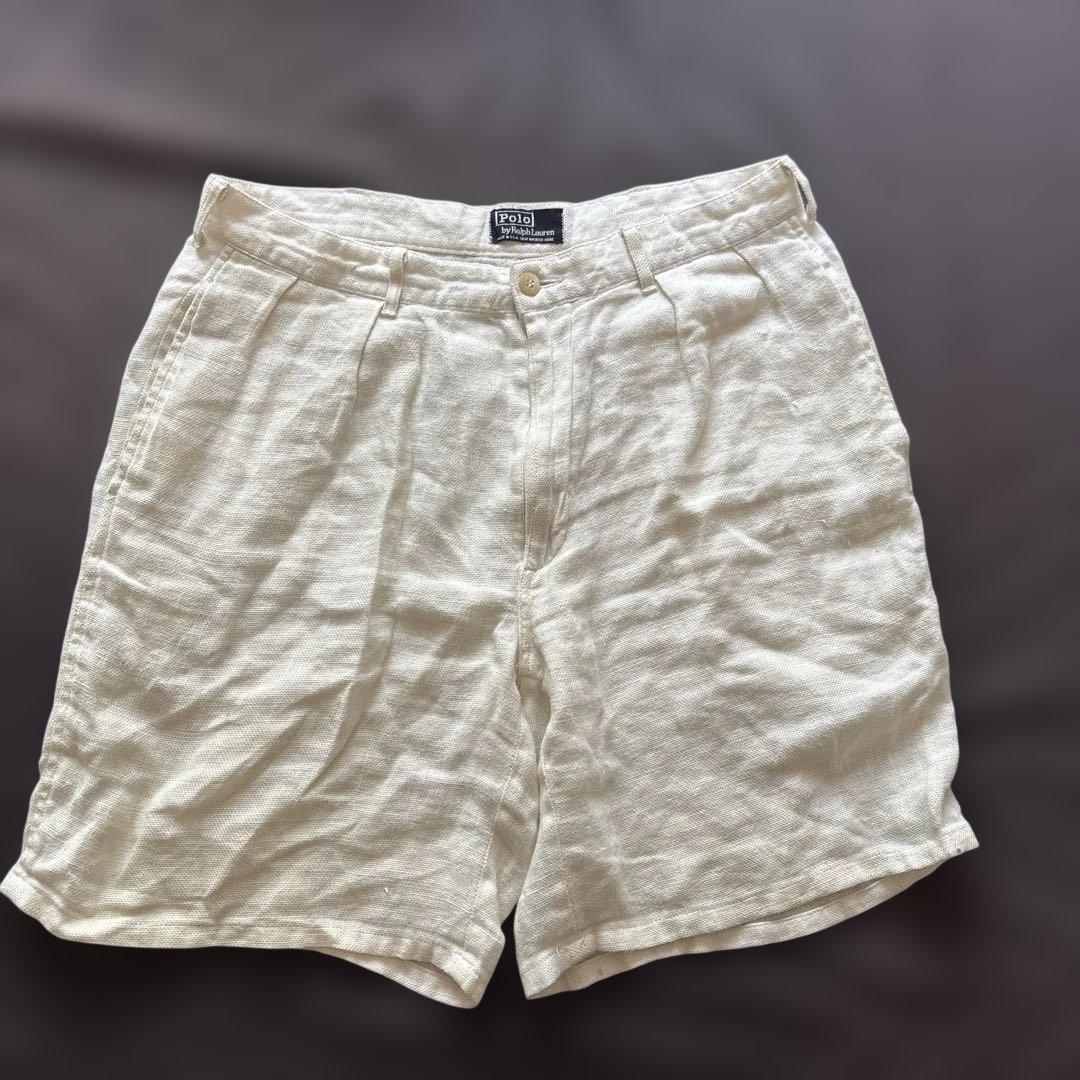 POLO ralphlauren リネンショートパンツ　USA製 90s