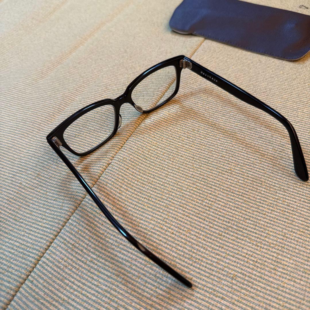 増永眼鏡 光輝 007 黒ぶち　スクエア　メガネ　ブラック