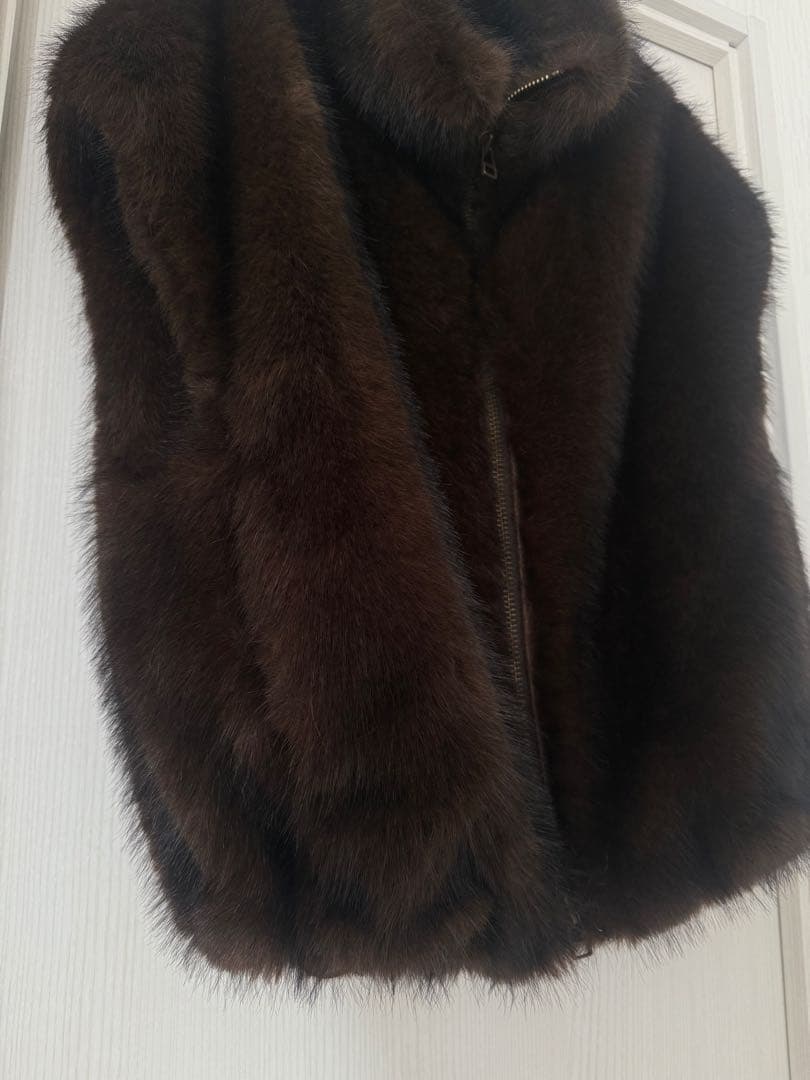 AP STUDIO シャギーベスト　ブラウン