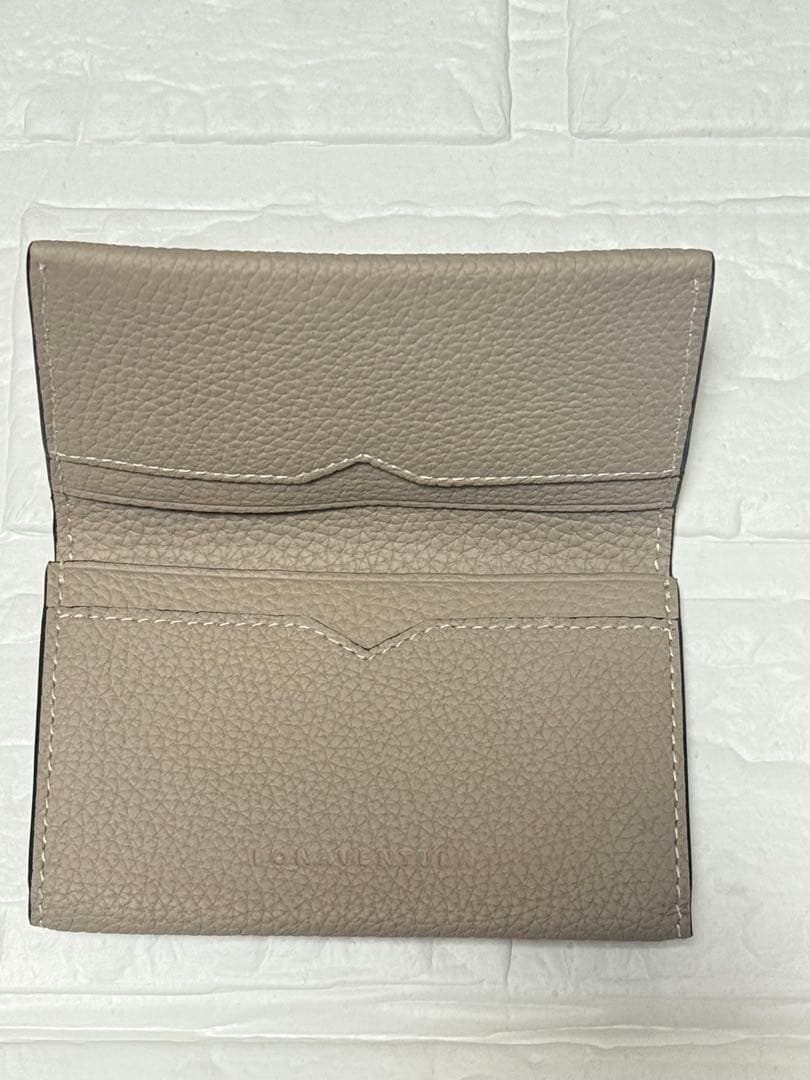 新品未使用◎BONAVENTURA ボナベンチュラ ベージュ レザー 名刺入れ