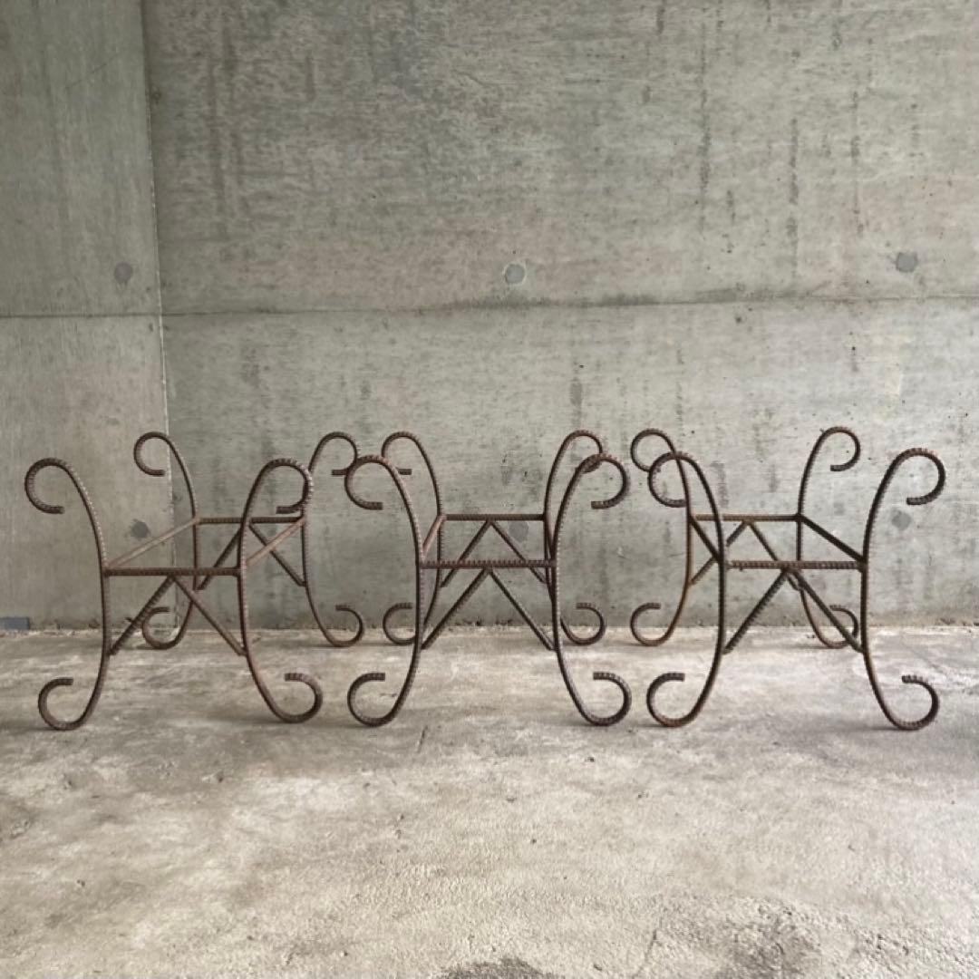 プランター 台 猫脚 鉄筋 アイアン 3点 シャビー インダストリアル レトロ