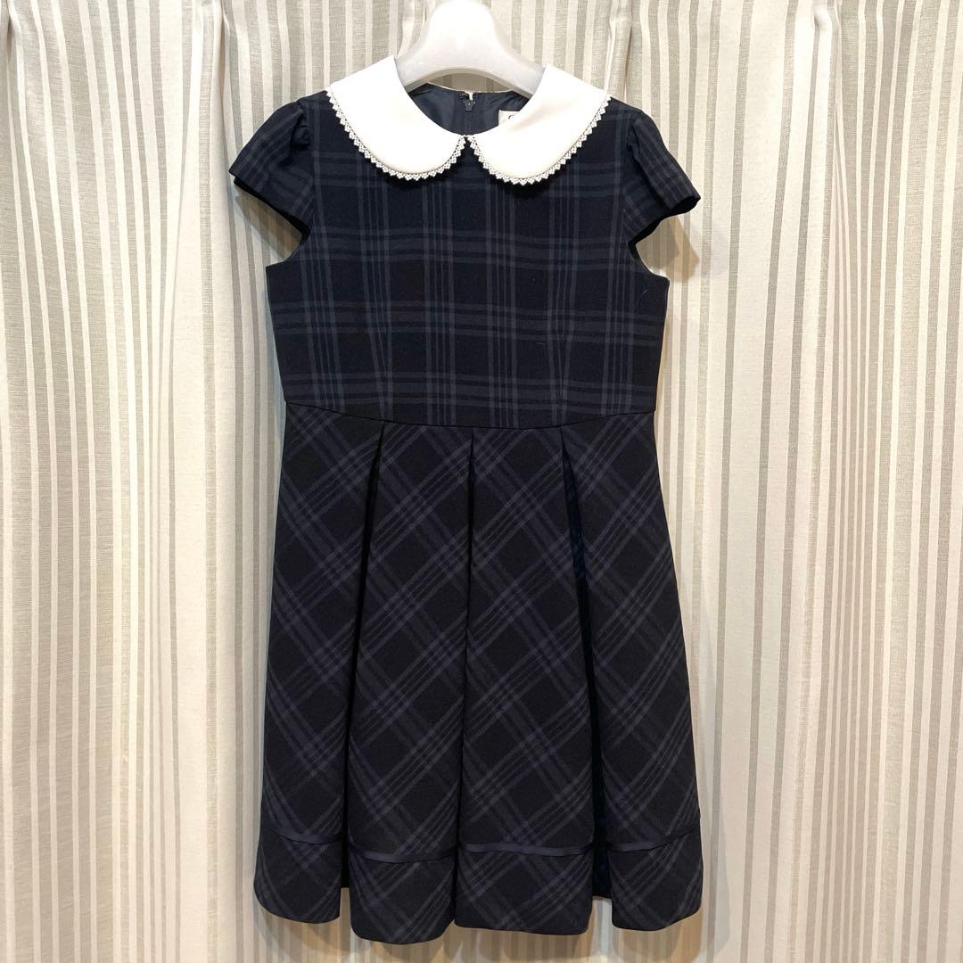【使用3時間】CHOPIN 格子柄アンサンブル ワンピース 130