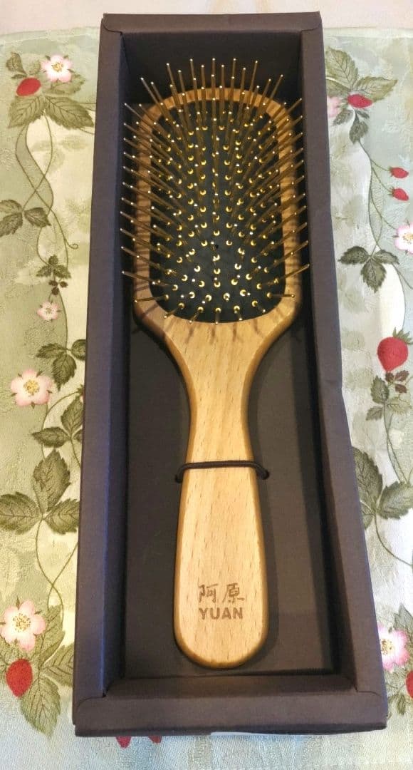 新品未使用　阿原　YUAN　ユアン 金好梳ヘアブラシ２４Ｋメッキ　美髪頭皮ケア