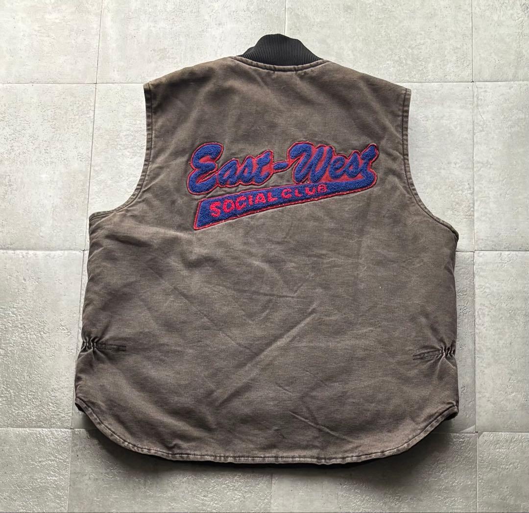 USA製　カーハート　ダックベスト　鬼フェード　ブラック　V01 BLK