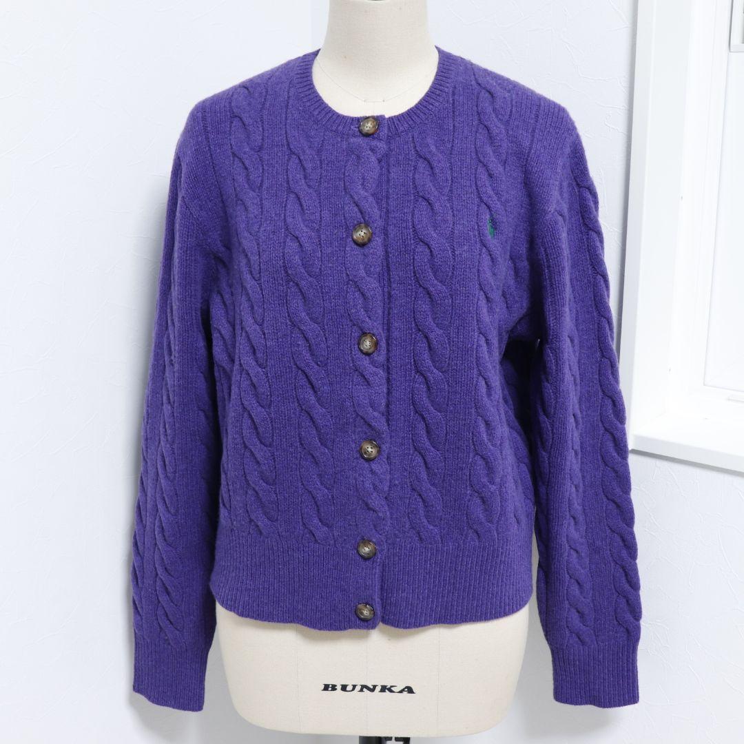 現行 POLO LALPH LAUREN 太ケーブルニット　カシミヤ混　　XL