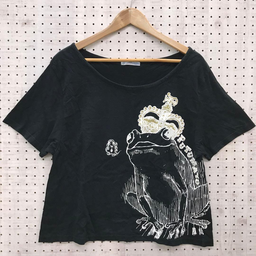 原宿ストリートキッズ 古着 PUTUMAYO クラウン カエルの王様トップス